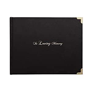 Black Funeral Guestbook 9” x 7” – Sign-in Memorial Service Condolence ...