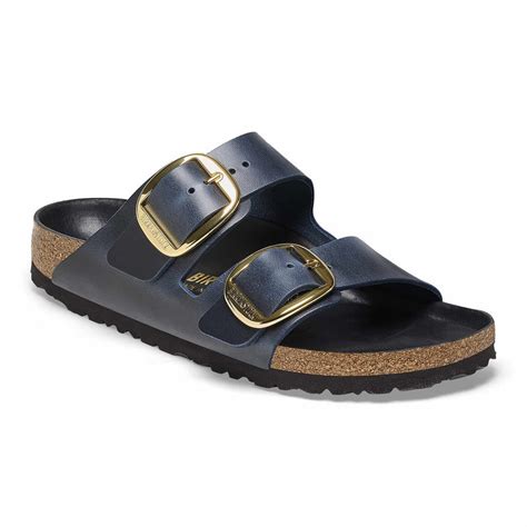 BIRKENSTOCK Arizona Big Buckle Oiled Leather Sandal - Blue