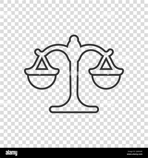 Scales icon in flat style. Libra vector illustration on isolated background. Mass comparison ...