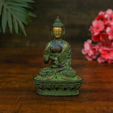 Buy LaDekor Buddha Statue Feng Shui Blessing Buddha Decor Antique ...