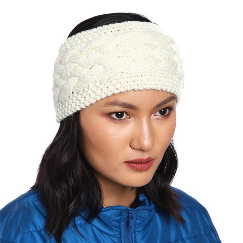 Cable Knit Criss Cross Headband - Off-White 2597 – Magic Needles