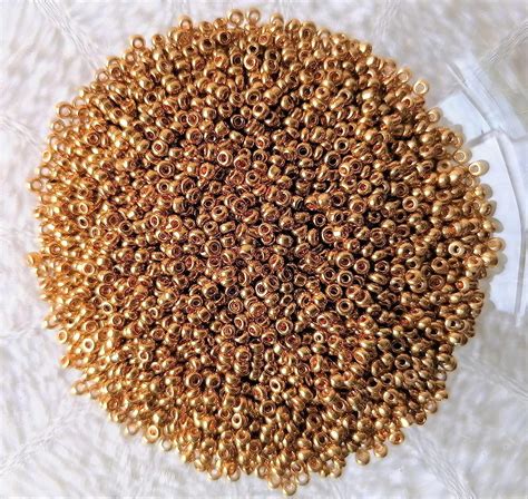 Fanaa Fashion Sugar Beads Embroidery Dull Gold Colour for Maggam/Aari ...