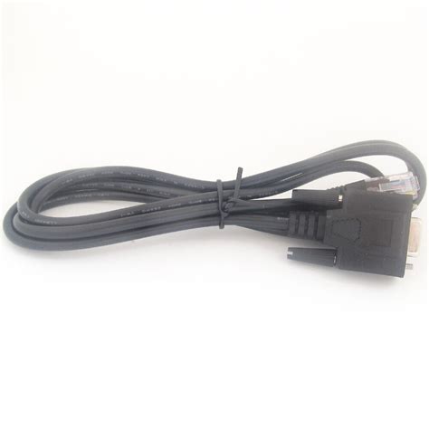1pc 1.5M/5FT Black RJ45 Male to Serial DB9 9pin Female Lan Router Adap