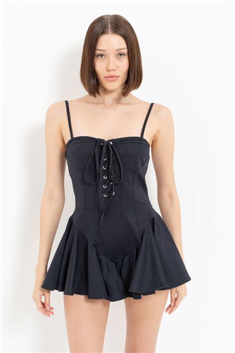 Askılı Siyah İçi Çıt Badili Mini Abiye Elbise | Kikiriki