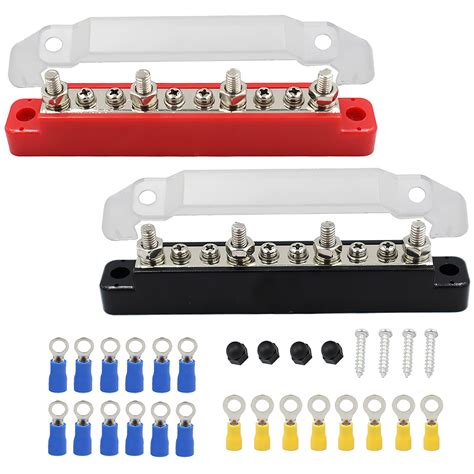 Buy Power Distribution Terminal Studs Block: Battery Bus Bar with Cover ...