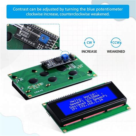 GeeekPi IIC I2C TWI Serial LCD 2004 20x4 Display India | Ubuy