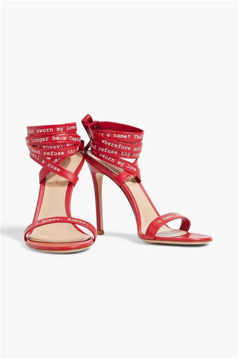 GIANVITO ROSSI Oh Romeo printed leather sandals | THE OUTNET