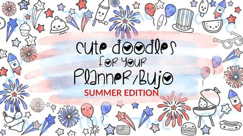 july calendar doodles
