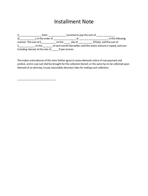Installment Note Explained 的图像结果