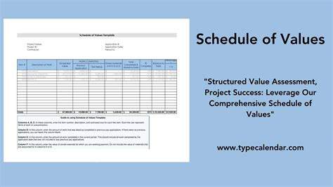 Free Printable Schedule Of Values Templates [PDF, Excel] Construction