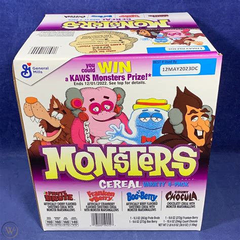 MONSTERS CEREAL 4-Pack FRUTE BRUTE Franken Berry COUNT CHOCULA Boo ...