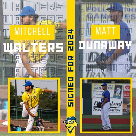 The Canaries Re-Sign Walters and Bring Back RHP Dunaway - Sioux Falls ...