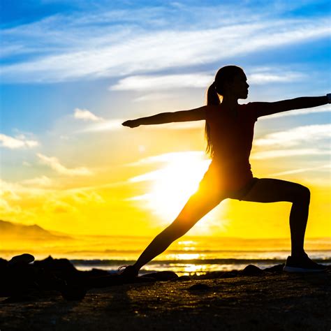 Warrior 2 Pose Sunset