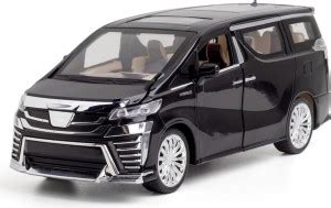RUTSHRA 132 Alloy DieCast Metal Car Model Alphard Light Sound Openable ...