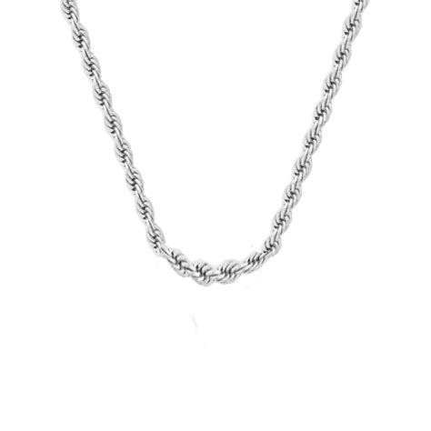 Buy Silver Stainless Steel Polished 3.5mm French Rope Chain Online ...