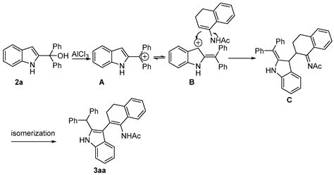 Regioselective Reaction of 2-Indolylmethanols with Enamides