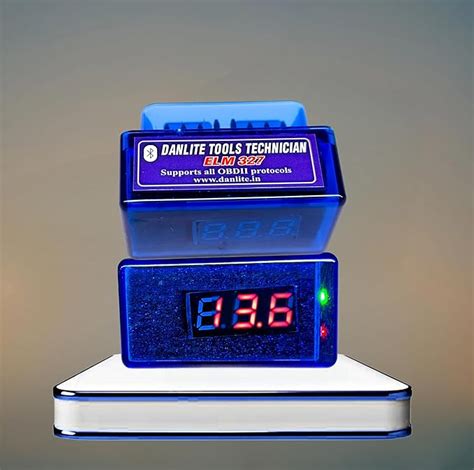 DANLITE TOOLS TECHNICIAN Display Blue ELM 327 OBD-II Bluetooth Car ...