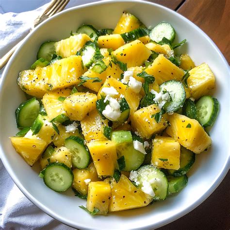 Pineapple Cucumber Salad - skilledcooks