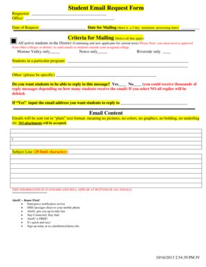 Fillable Online rcc Student Email Request Form - Riverside City College ...