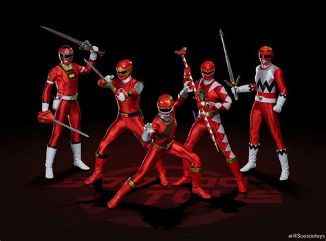 Red Power Ranger Men's Deluxe Muscle Power Rangers Movie Red Ranger