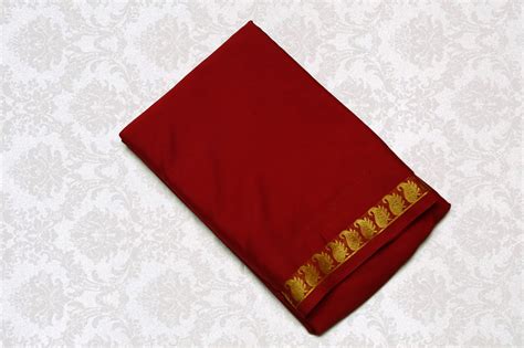 33002 Maroon with self border – Varadarams Silks