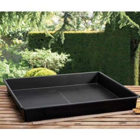 BANDEJA PLASTICO NEGRO QUADRADA PARA DESAGUE 100 X 100 X 12 CM ...
