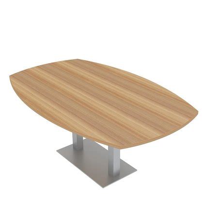 Skutchi Designs 7 Ft Arc Boat Shaped Conference Table With Square Metal ...