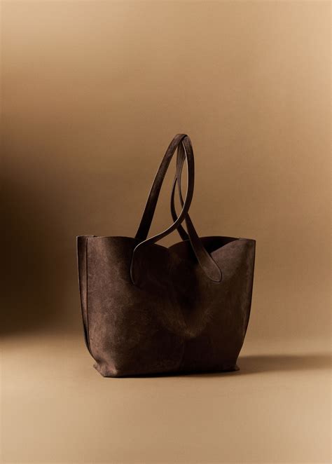 Suede shopper bag - Women | MANGO USA