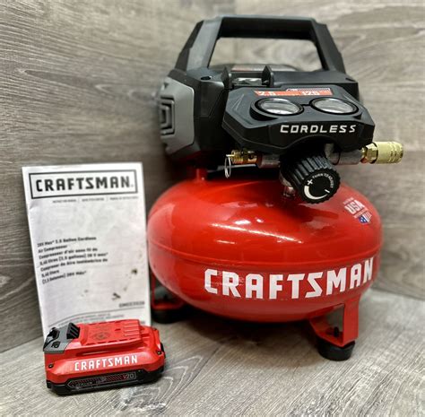 CRAFTSMAN CMCC2520 V20* 2.5 Gallon Brushless Cordless Air Compressor w/ Battery Very Good | Buya