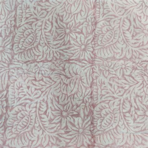 Pure Cotton Jaipuri White Square Jaal Blocks Hand Block Print Fabric ...