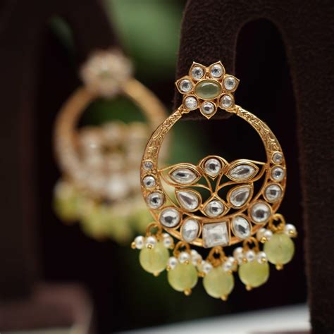 Kundan chandbali Earrings | Polki chandbali Earrings | Trendy Jewellery