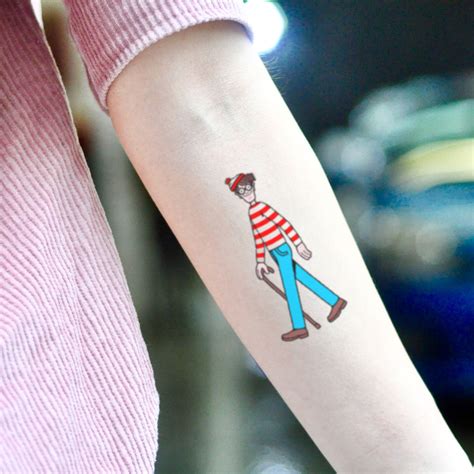 Where's Waldo Temporary Tattoo Sticker - OhMyTat