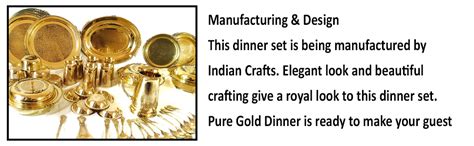 INDOROX Brass Solid Royal Dinner Set- 51 Pieces, Gold : Amazon.in: Home ...