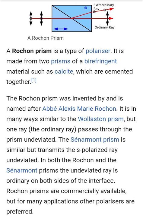 What is a Rochon Prism? - Brainly.in