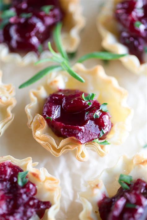 Cranberry Brie Phyllo Cups - An Easy Appetizer Recipe!