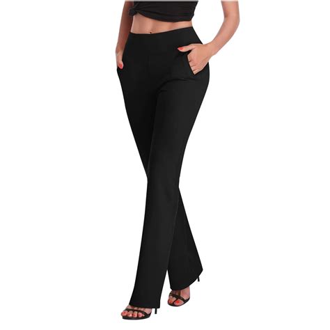 XFLWAM Women's Yoga Dress Pants Stretchy Work Slacks Business Casual ...