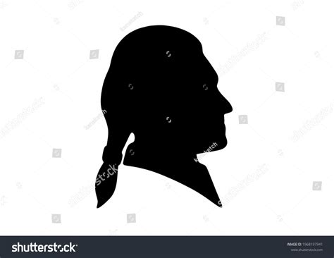 Cute Thomas Jefferson Silhouette: vetor stock (livre de direitos) 1968197941 | Shutterstock