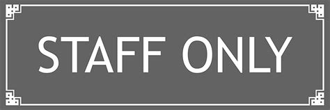 SIGNOOGLE Staff Only Sign Safety Posters Notice For Office Hospitals ...