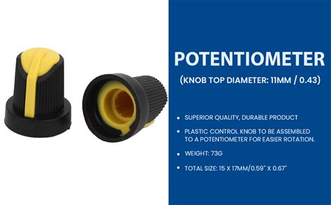 River Fox Knurled Shaft 6mm Dia Potentiometer Volume Control Knob Cap ...