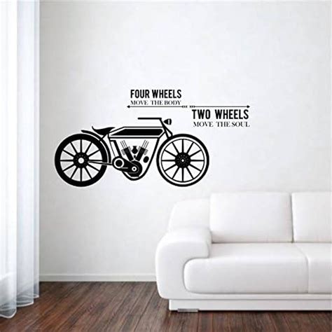 Rawpockets Four Wheels Two Wheels' Wall Sticker (PVC Vinyl, 120 cm x ...