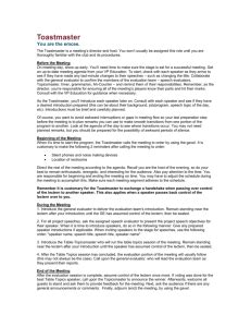 Image result for Toastmaster Sergeant at Arms Script