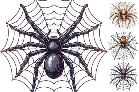 Spider and Web Clipart Illustration par Ai Graphic Design Bundle ...