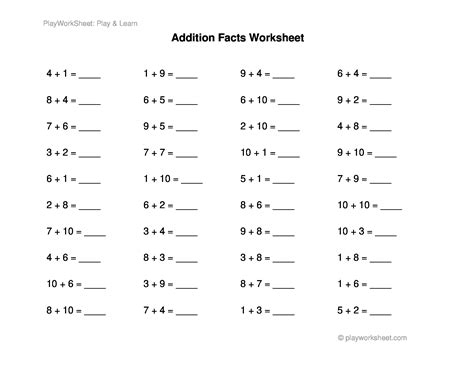 Image result for Basic Addition Facts with Solutions