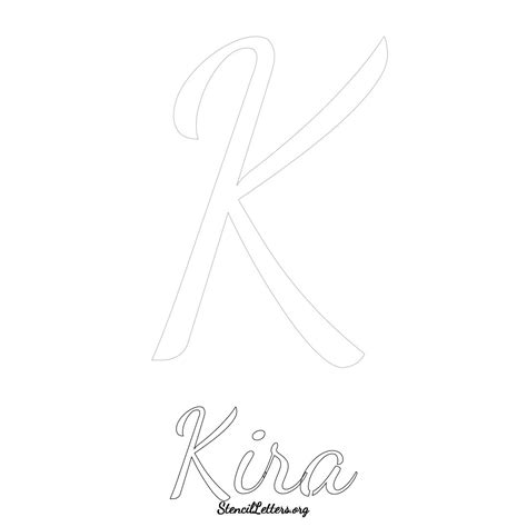 Kira Free Printable Name Stencils with 6 Unique Typography Styles and ...