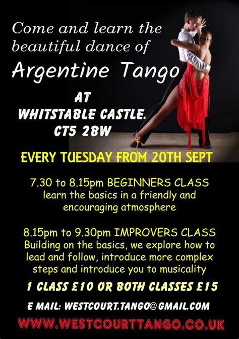 Argentine Tango Classes at Whitstable Castle, Whitstable Castle, 30 May ...