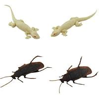 Buy Tootpado Gecko Figure 2 Lizard 2 Cockroach (Small, Multicolour ...