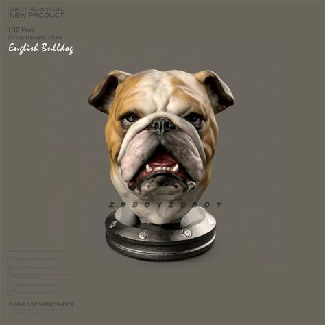ガレージキット ヘッドモデル 1/12 YUFAN ZBBOY TD-2973 ブルドッグ 犬 ガレキ レジン フィギュア 胸像 未塗装 ...
