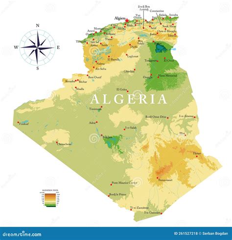 Geographical Map Of Algeria