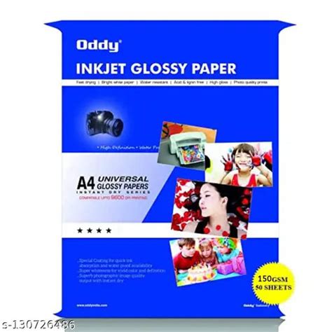 Oddy Inkjet Glossy Paper (150 GSM) – STATIONERY KINGDOM