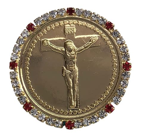 Shree Kreations Gold Plated Jesus Coin (4 cm, Golden) : Amazon.in ...